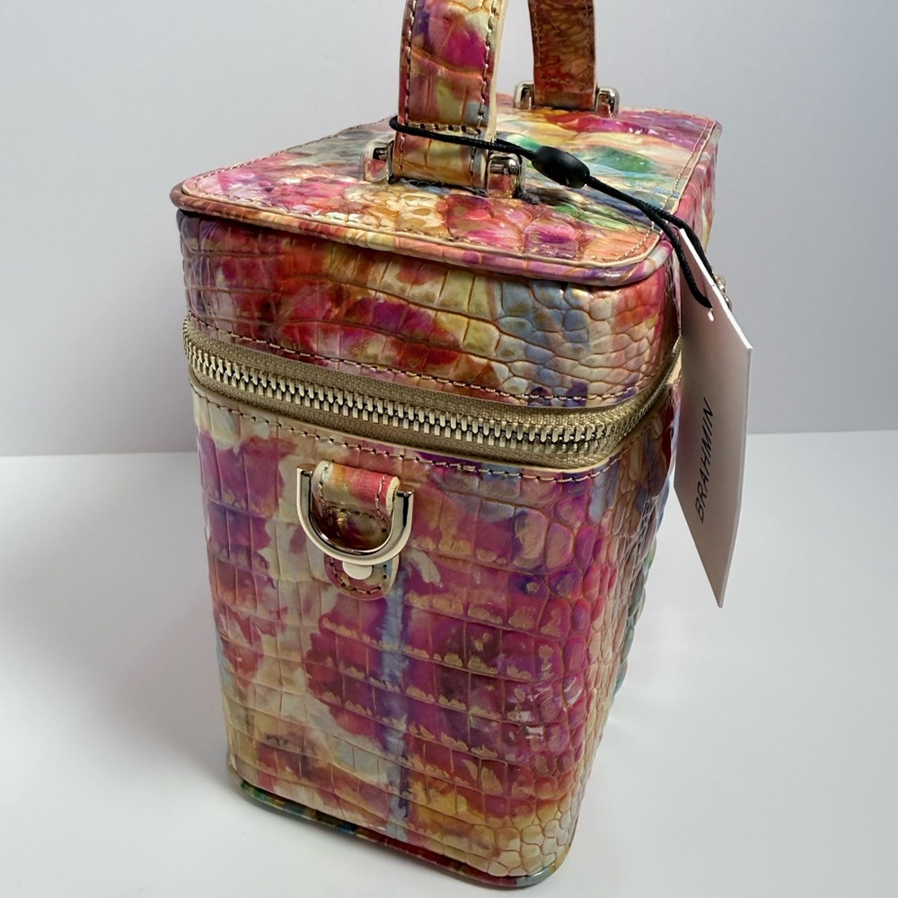 Brahmin Multi Colored.                  Croc-Embossed Leather Crossbody Bag - Picture 8 of 11